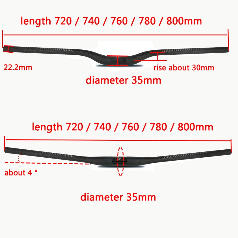 ASIACOM Aero Carbon Handlebars 400mm